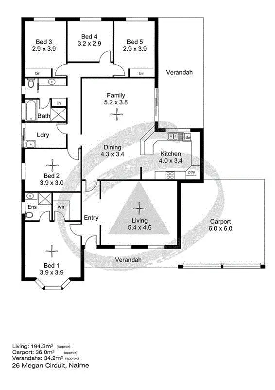 Floorplan of Homely house listing, 26 Megan Circuit, Nairne SA 5252