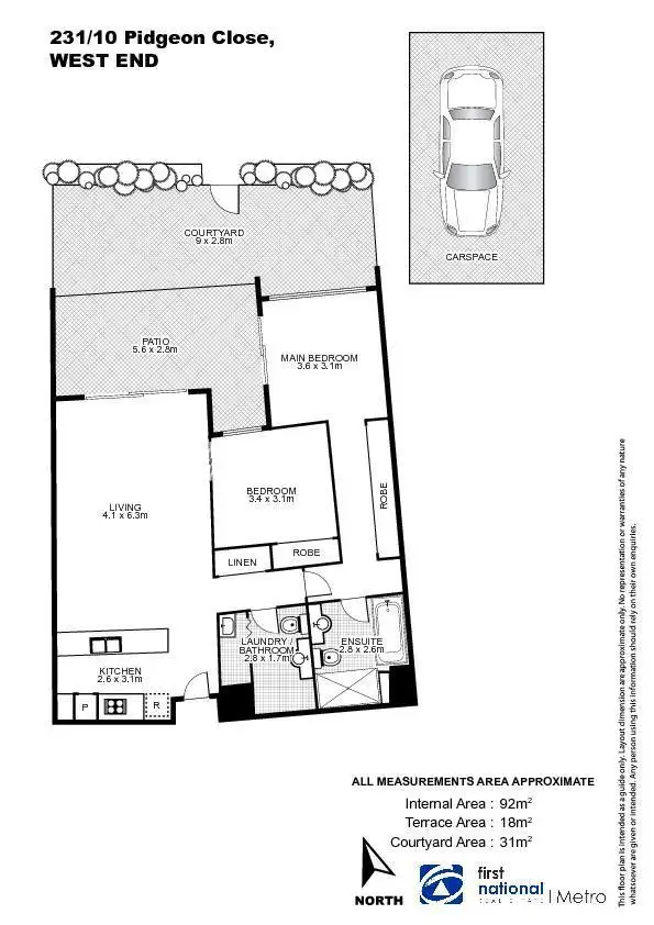 Floorplan of Homely apartment listing, 231/10 Pidgeon Close, West End QLD 4101