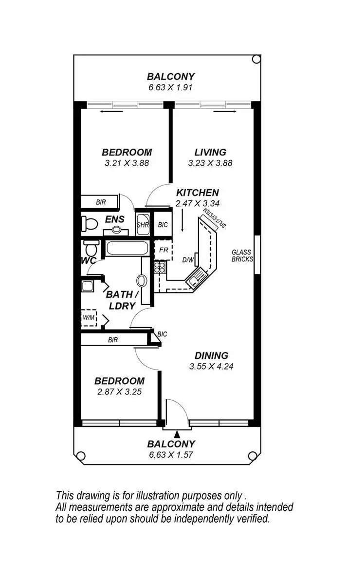 Floorplan of Homely unit listing, 2/5 South Esplanade, Glenelg SA 5045