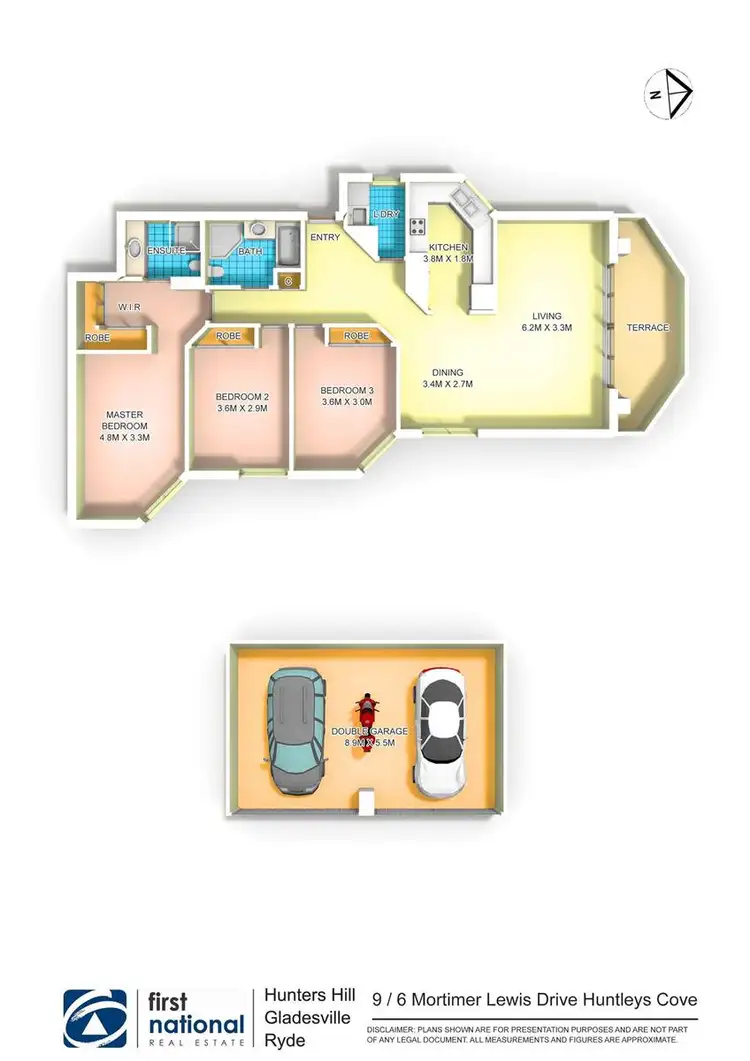 Floorplan of Homely apartment listing, 9/6 Mortimer Lewis Drive, Huntleys Cove NSW 2111