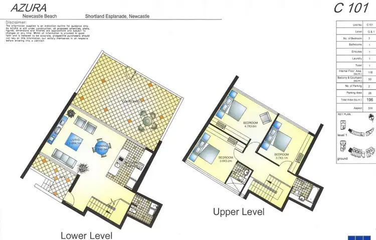 Floorplan of Homely unit listing, C101/1 Moroney Avenue, Newcastle NSW 2300