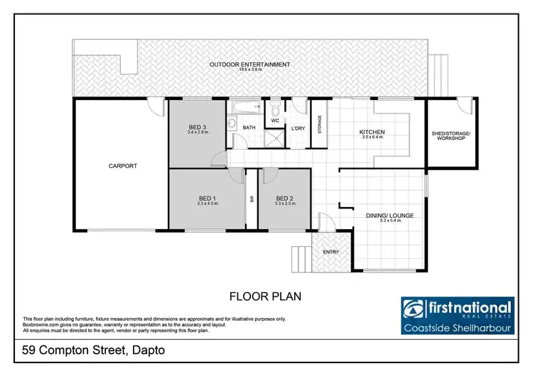Floorplan of Homely house listing, 59 Compton Street, Dapto NSW 2530