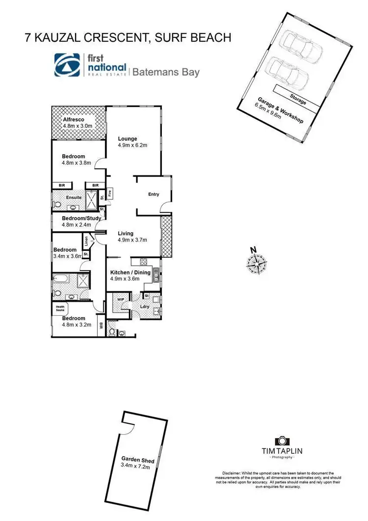 Floorplan of Homely house listing, 7 Kauzal Crescent, Surf Beach NSW 2536