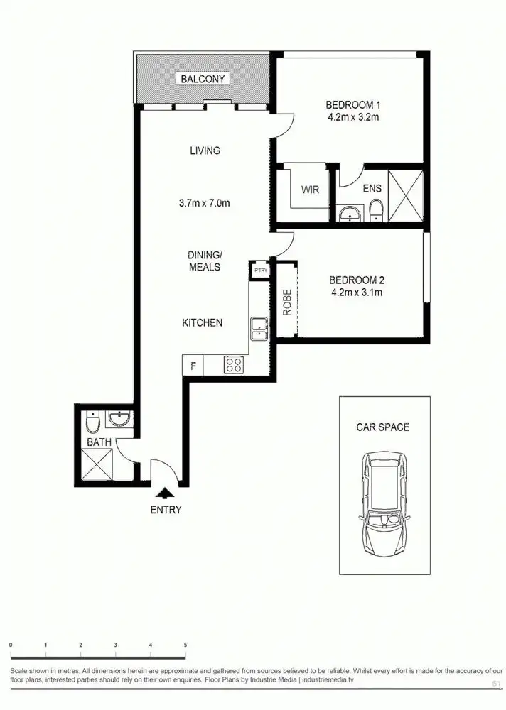 Floorplan of Homely apartment listing, 1510/118 KAVANAGH STREET, Southbank VIC 3006