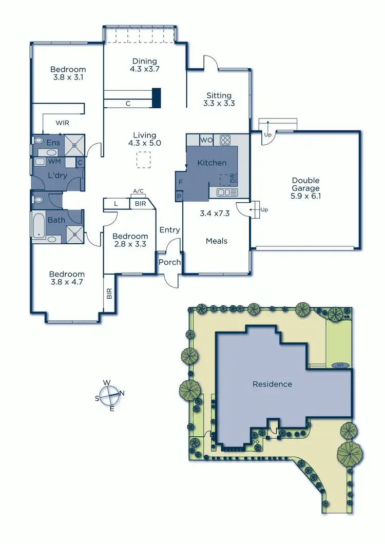 Floorplan of Homely townhouse listing, 2/17 View Street, Mont Albert VIC 3127