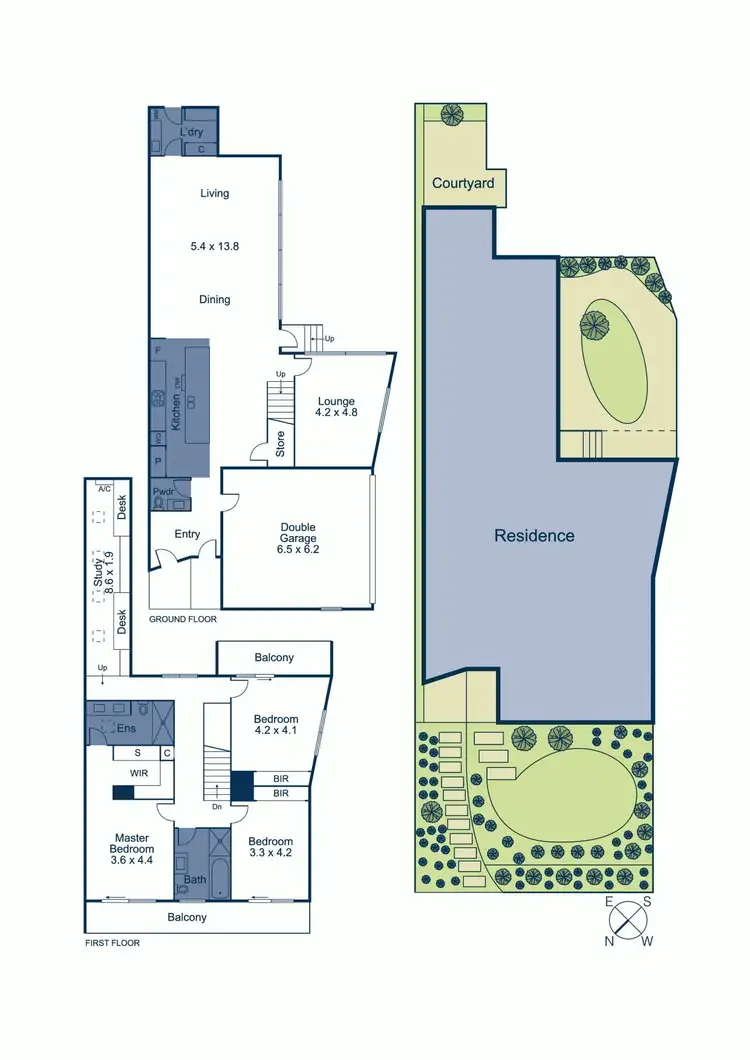 Floorplan of Homely townhouse listing, 1/1 Oberwyl Road, Camberwell VIC 3124