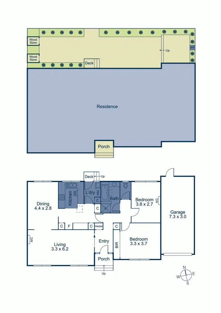 Floorplan of Homely unit listing, 2/59-61 Athelstan Road, Camberwell VIC 3124