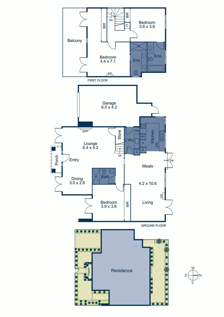 Floorplan of Homely townhouse listing, 2/63 Park Road, Glen Iris VIC 3146