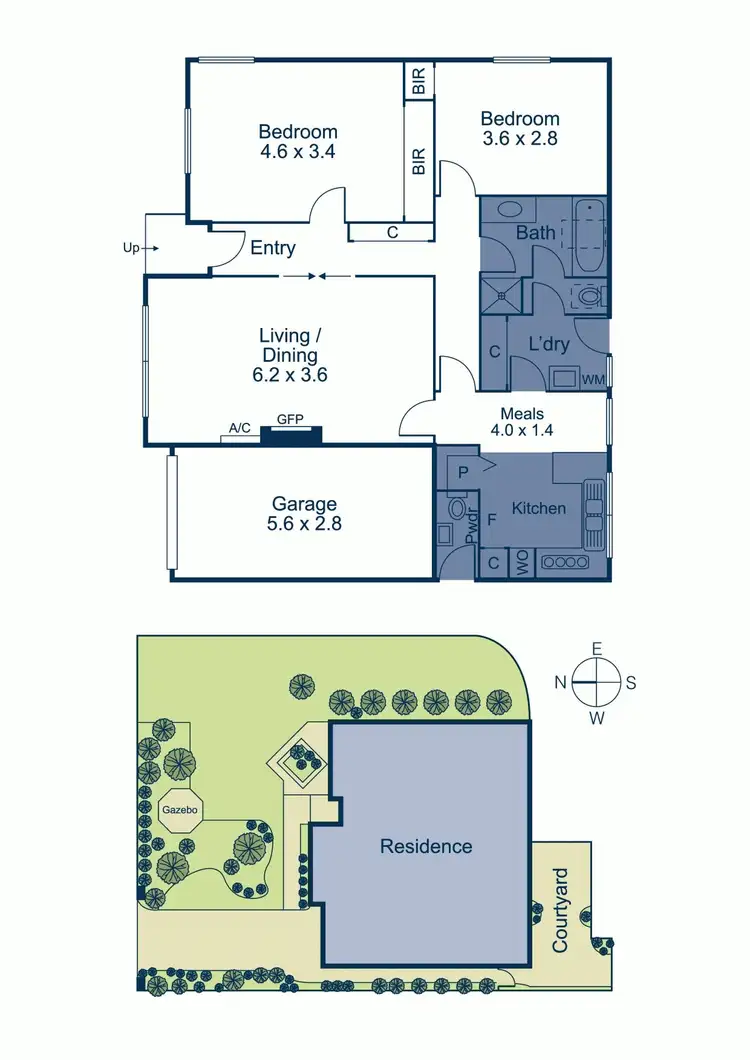 Floorplan of Homely unit listing, 1/42 Range Street, Camberwell VIC 3124