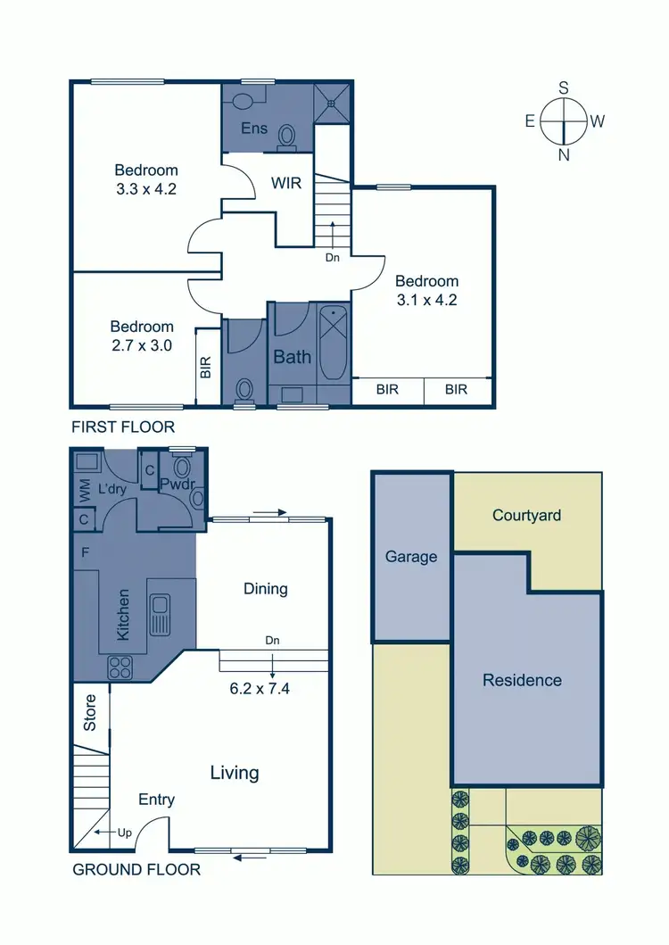 Floorplan of Homely townhouse listing, 2/21 Osborne Avenue, Glen Iris VIC 3146