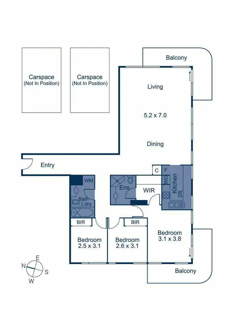 Floorplan of Homely apartment listing, 2301/265 Exhibition Street, Melbourne VIC 3000