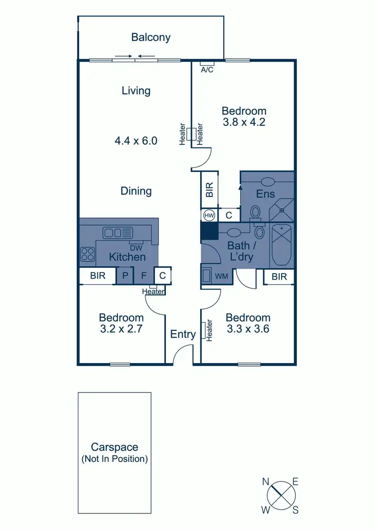 Floorplan of Homely apartment listing, 109/102 Camberwell Road, Hawthorn East VIC 3123