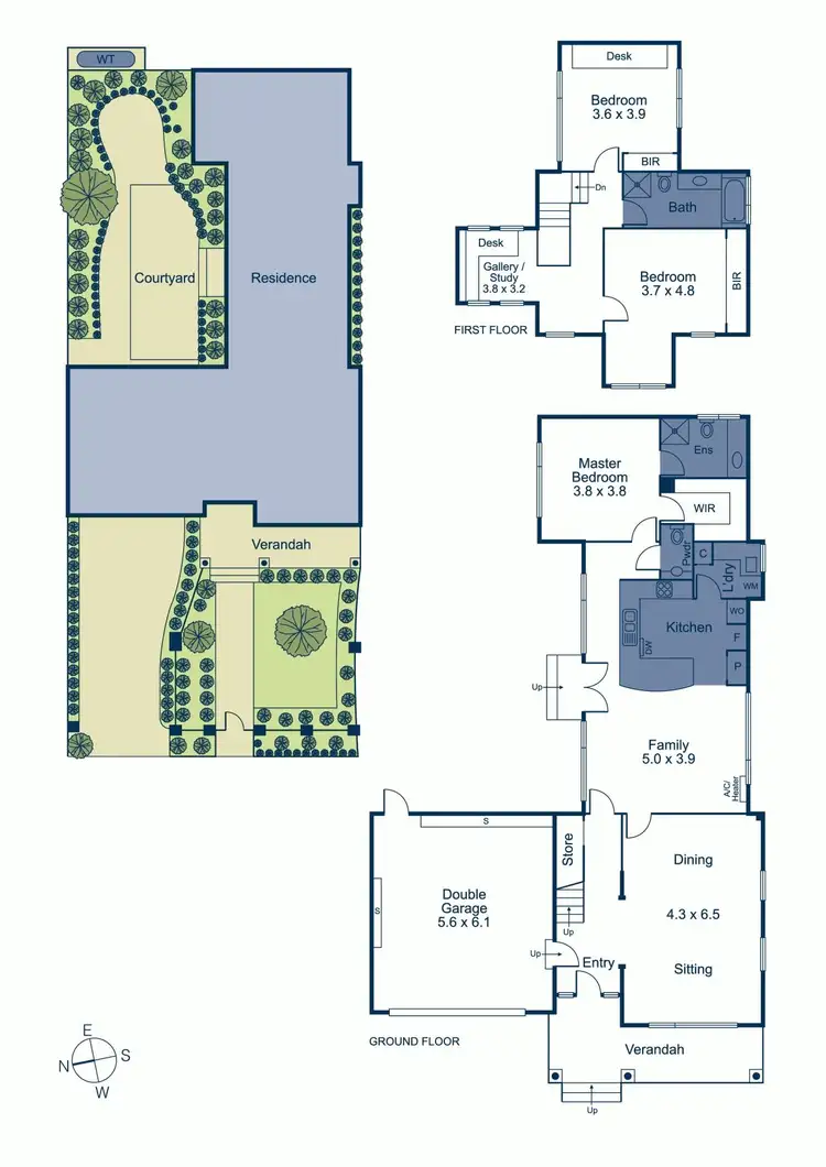 Floorplan of Homely townhouse listing, 1/11 Grandview Avenue, Glen Iris VIC 3146