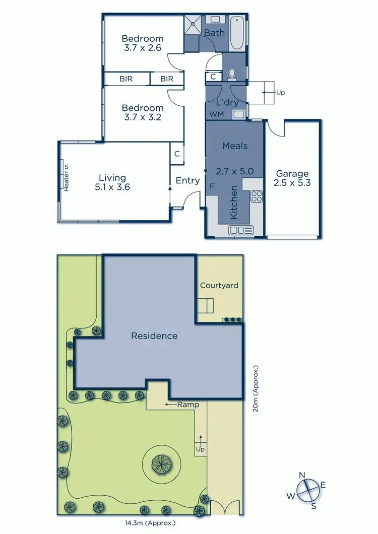 Floorplan of Homely unit listing, 1/29 Allambee Avenue, Camberwell VIC 3124