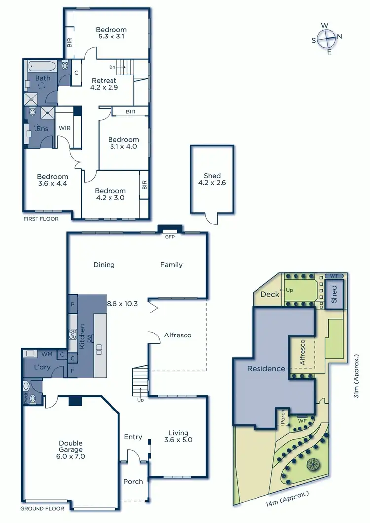 Floorplan of Homely house listing, 1 Cookson Way, Burwood VIC 3125