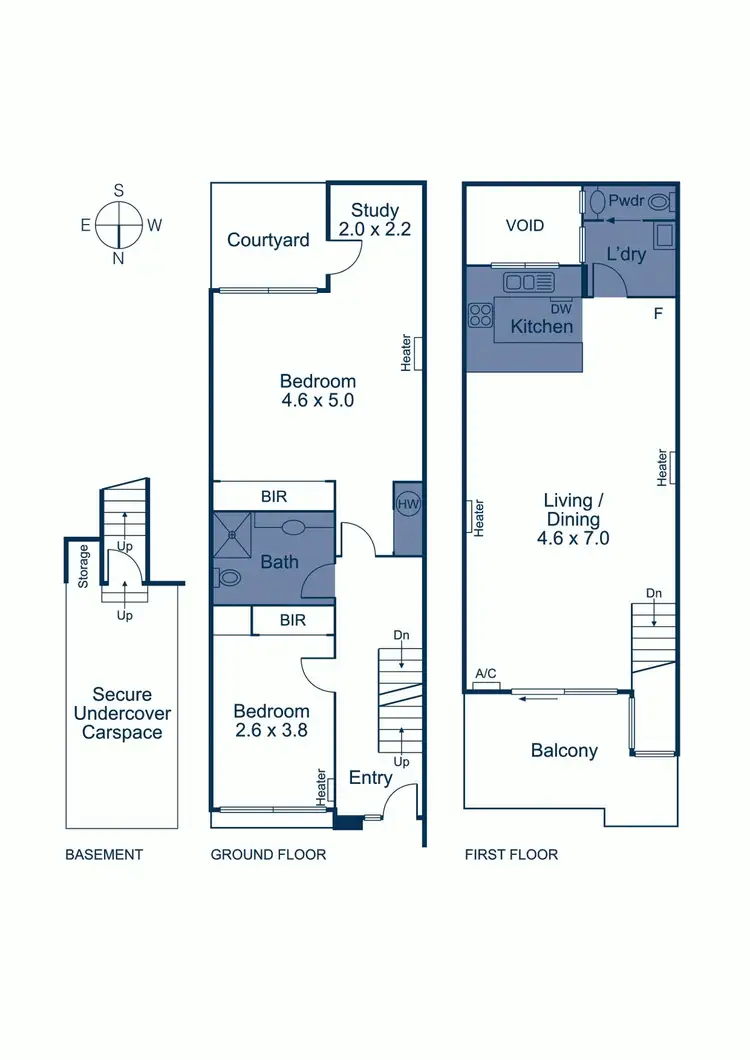 Floorplan of Homely townhouse listing, 20/63-69 Holden Street, Fitzroy North VIC 3068