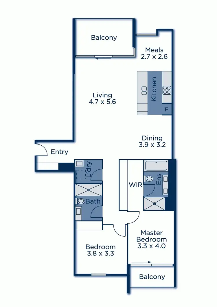 Floorplan of Homely apartment listing, 205/188 Canterbury Road, Canterbury VIC 3126