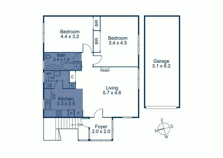 Floorplan of Homely apartment listing, 2/3 Bickleigh Street, Glen Iris VIC 3146