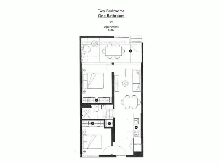 Floorplan of Homely apartment listing, G07/40-44 PAKINGTON STREET, St Kilda VIC 3182