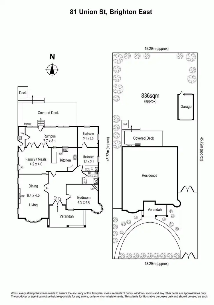 Floorplan of Homely house listing, 81 UNION STREET, Brighton East VIC 3187