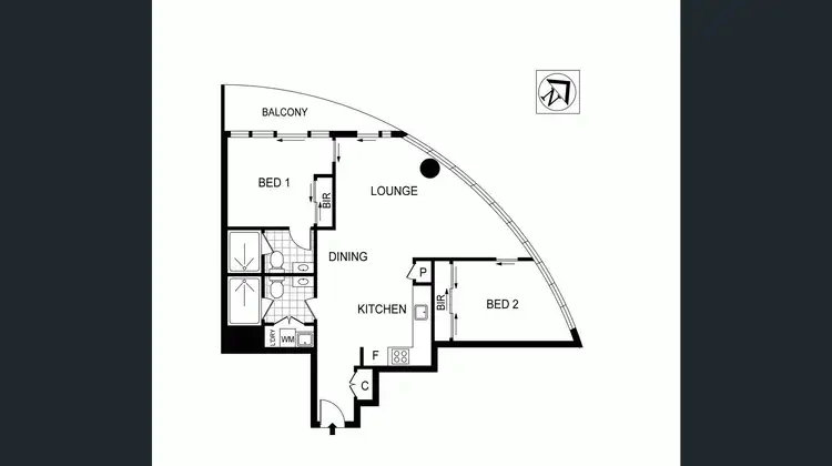 Floorplan of Homely apartment listing, s502/231 HARBOUR ESPLANADE, Docklands VIC 3008