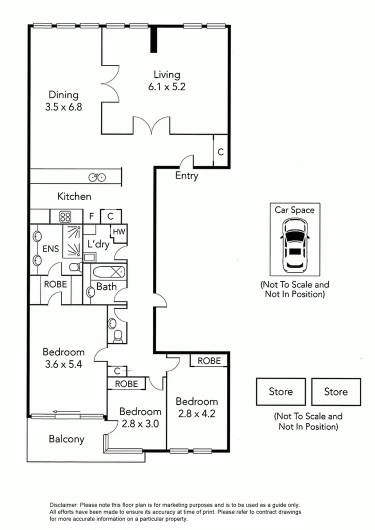 Floorplan of Homely apartment listing, 203/350 LATROBE STREET, Melbourne VIC 3000