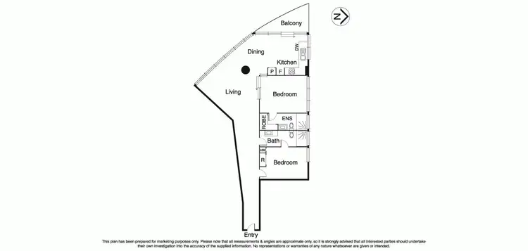 Floorplan of Homely apartment listing, 1001/83 QUEENS ROAD, Melbourne VIC 3004