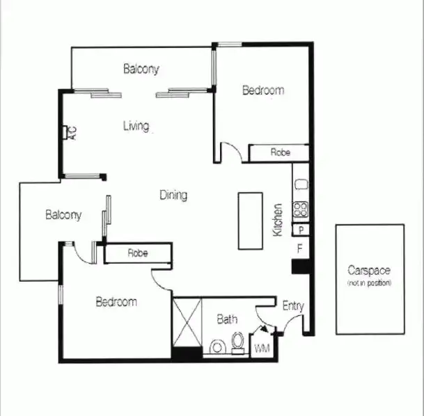Floorplan of Homely apartment listing, 3201/200 SPENCER STREET, Melbourne VIC 3000