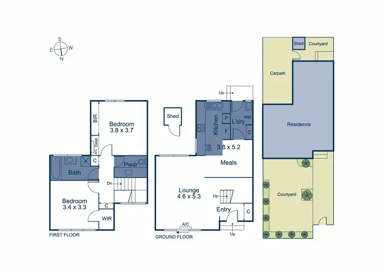 Floorplan of Homely townhouse listing, 4/122 Milton Parade, Glen Iris VIC 3146