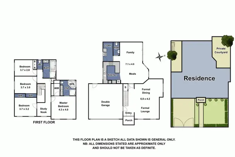 Floorplan of Homely townhouse listing, 1/17 Chatham Road, Canterbury VIC 3126