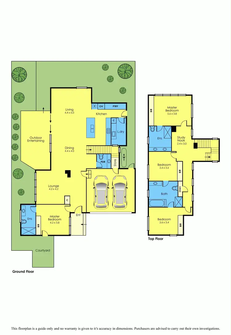 Floorplan of Homely townhouse listing, 3a Hillside Parade, Glen Iris VIC 3146