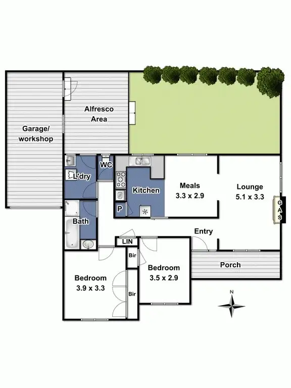 Floorplan of Homely unit listing, 1/13 Leigh Road, Croydon VIC 3136