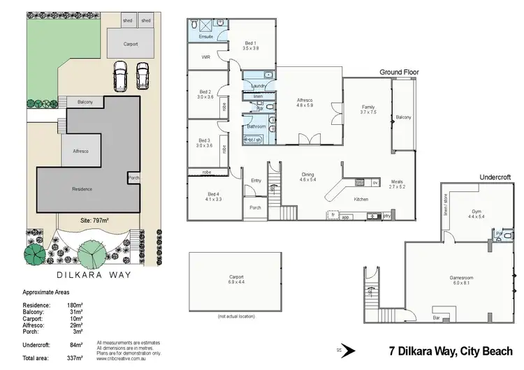 Floorplan of Homely house listing, 7 Dilkara Way, City Beach WA 6015