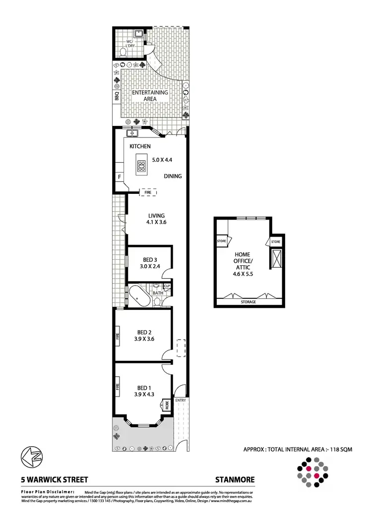 Floorplan of Homely house listing, 5 Warwick Street, Stanmore NSW 2048