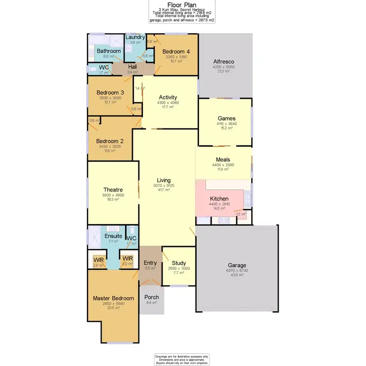 Floorplan of Homely house listing, 3 Kuri Way, Secret Harbour WA 6173