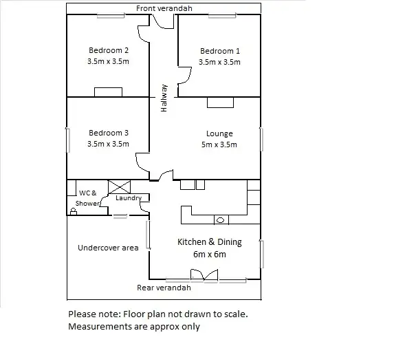 Floorplan of Homely house listing, 25 Wolfe St, Jamestown SA 5491