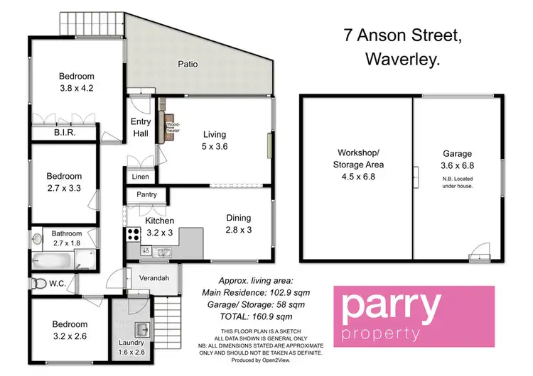 Floorplan of Homely house listing, 7 Anson Street, Waverley TAS 7250