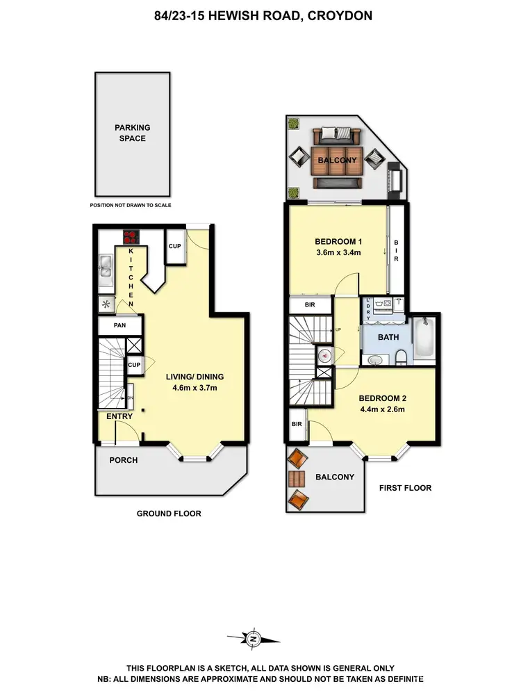 Floorplan of Homely townhouse listing, 84/13-15 Hewish Road, Croydon VIC 3136