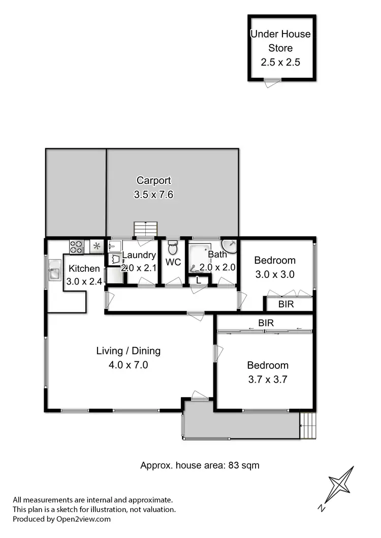 Floorplan of Homely house listing, 1/7 Lucas Street, Kingston TAS 7050