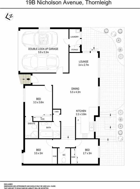 Floorplan of Homely townhouse listing, 19b Nicholson Avenue, Thornleigh NSW 2120