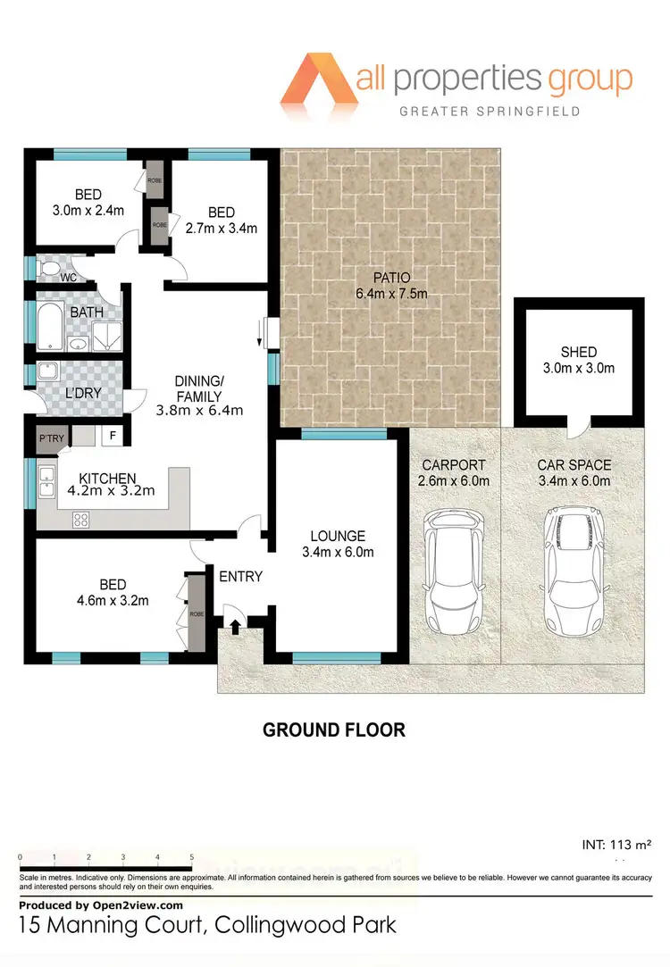 Floorplan of Homely house listing, 15 Manning Court, Collingwood Park QLD 4301