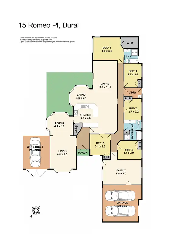 Floorplan of Homely house listing, 15 Romeo Place, Dural NSW 2158