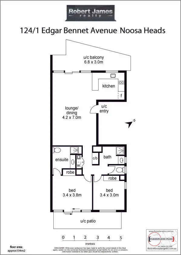 Floorplan of Homely unit listing, U124/1 Edgar Bennett Avenue, Noosa Heads QLD 4567