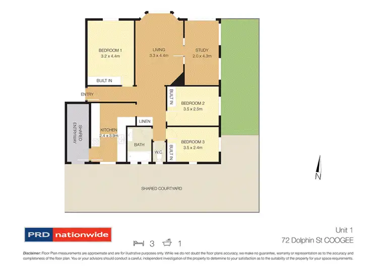 Floorplan of Homely unit listing, 1/72 Dolphin Street, Coogee NSW 2034