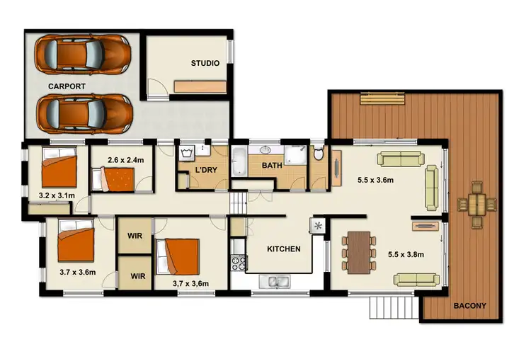 Floorplan of Homely house listing, 55 Leslie Parade, Slacks Creek QLD 4127