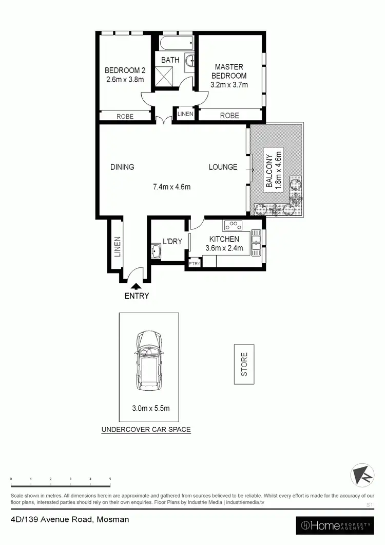 Floorplan of Homely apartment listing, 4D/139 AVENUE ROAD, Mosman NSW 2088