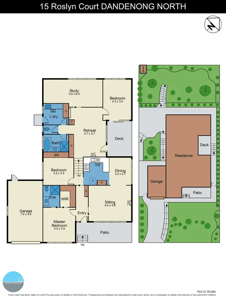 Floorplan of Homely house listing, 15 Roslyn Court, Dandenong North VIC 3175