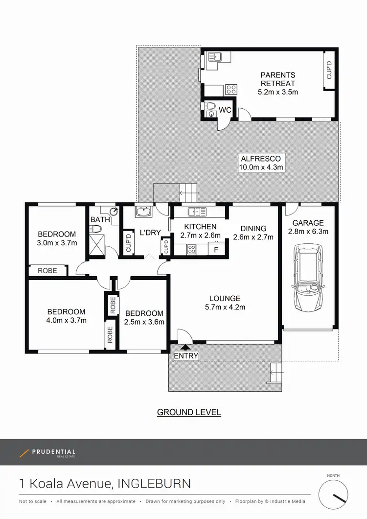 Floorplan of Homely house listing, 1 Koala Avenue, Ingleburn NSW 2565