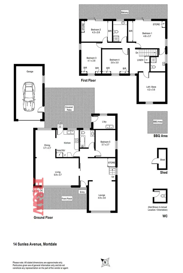 Floorplan of Homely house listing, 14 Sunlea Avenue, Mortdale NSW 2223