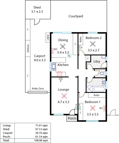 Floorplan of Homely unit listing, 10/1 Haughan Drive, Salisbury North SA 5108